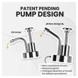 Molimoli (Upgraded Pump) Coffee Syrup Dispenser for Coffee Bar, Coffee Pump Dispenser, Glass Syrup Bottle w. Pump, 11.8 oz 350 ml, Set of 2, Silver - Retail: $30