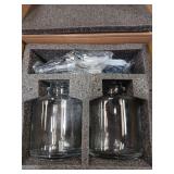 Molimoli (Upgraded Pump) Coffee Syrup Dispenser for Coffee Bar, Coffee Pump Dispenser, Glass Syrup Bottle w. Pump, 11.8 oz 350 ml, Set of 2, Silver - Retail: $30