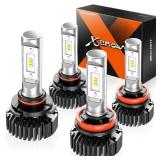 SEALIGHT 9005/HB3 H11/H8/H9 Bulbs, 9005 H11 Light with Plug and Play, 60,000LM, Non-polarity, Wider Driving Vision, Light Bulbs, Powersports Bulbs and Assemblies, Pack of 4 - Retail: $70