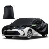 Car Cover Custom Fit for Toyota Corolla 2000-2025, Honda Civic 1991-2025, Waterproof All Weather Full Exterior Cover Rain Sun Protector Car Cover with Door Zipper - Retail: $46