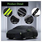 Car Cover Custom Fit for Toyota Corolla 2000-2025, Honda Civic 1991-2025, Waterproof All Weather Full Exterior Cover Rain Sun Protector Car Cover with Door Zipper - Retail: $46