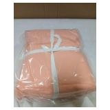 Shilucheng 4 Piece Queen Sheet Sets, Cooling Sheets, Blend Rayon Derived from Bamboo, Deep Pocket Up to 16", Breathable & Soft Bed Sheets, Hotel Silky Bedding Set, Coral - Retail: $37
