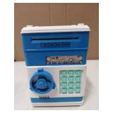 Refasy Safe Piggy Bank for Kids, Money Bank Electronic Piggy Banks ATM Bank Money Safe for Kids, Password Coin Cash Bank for Boys Bank Toys Birthday Gift for Boys Girls Age 3 4 5 6 7+ Year Old (Blue) 