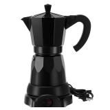 Lemosae Coffee Pot 6 Cup Electric Espresso Coffee Maker Italian Moka Maker 300ml Portable Aluminum Espresso Machine Cafetera Moka Pot with Detachable Base, Gift for Home Travel(Black) - Retail: $40
