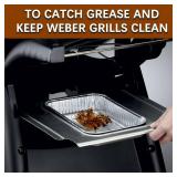 Whaleme Grill Drip Pans Compatible Weber 6415-20 Pack Grill Accessories for Weber Spirit, Genesis, Traveler, Q Series, Disposable Aluminum Foil Pans Grease Tray Liners 8.5" X 6" - Retail: $10