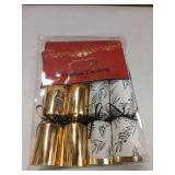Lulu Home 8 Packs Non-Snap Christmas Crackers Set, Xmas Gift Box Kit for Party Dinner Game Traditions, Each 10.6" H x 1.9" Dia, Golden & Silver Patterned - Retail: $12