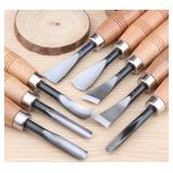 8 Pcs Wood Sculpture Carving Chisel Tool Set DIY Art Craft (8) - Retail: $40