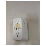 Addtam Surge Protector Outlet Extender, 6-Outlet Splitter with 4 USB Wall Charger(PD 30W), Multi Plug Wall Outlet 1800J Power Strip for Home Office Dorm Room Essentials - Retail: $36