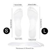 2 Pairs Flip Flop Inserts for Thong Sandal Adhesive Cushion Insoles for Thong Shoes Anti-Slip Gel Arch Support Inserts Pain Relief Reliable Toe Protectors for Women (Clear, S/L) - Retail: $8