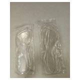 2 Pairs Flip Flop Inserts for Thong Sandal Adhesive Cushion Insoles for Thong Shoes Anti-Slip Gel Arch Support Inserts Pain Relief Reliable Toe Protectors for Women (Clear, S/L) - Retail: $8