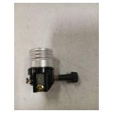 DiCUNO Lamp Socket Replacement, E26 Light Socket with ON/Off Switch Knob, UL Listed, Repair Parts for Table Lamp, DIY Projects, E26 Medium Base, Black, 1-Pack - Retail: $6