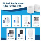 Beckacher 30-Pack Top Fill Humidifier Replacement Filters for LEVOIT Classic160, Dual150, Dual200S, Classic300(S), LV600S, OasisMist450S, Superior 6000S Humidifiers - Retail: $8