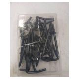 IDEALSV 2 Inch 1 Shape Screw Hooks L Shape Hook 7 Shape Screw in Hooks Black 20 Pcs - Retail: $9