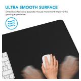 Large Mouse Pad, Desk Mat with Non-Slip Rubber Base, Waterproof Gaming Mousepad with Stitched Edges, XXL Computer Long Keyboard Mouse Mat for Gamer, Office & Home, 31.5" x 15.7", Black - Retail: $9