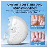 Electric Nail Clippers for Adults Seniors, 3 Speeds Strong Power Automatic Nails Clipper with Polisher and LED Light, Rechargeable Clippers for Thick Toenails Fingernails(White) - Retail: $24