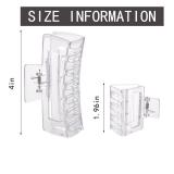 6 Pack Clear Square Claw Clips, Big and Small Neutral Rectangle Hair Claw Clips, Non-slip Matte Large Hair Clips for Women,Strong Hold jaw clip for Thick Thin Hair - Retail: $8