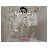 6 Pack Clear Square Claw Clips, Big and Small Neutral Rectangle Hair Claw Clips, Non-slip Matte Large Hair Clips for Women,Strong Hold jaw clip for Thick Thin Hair - Retail: $8