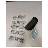 Kerecsen Reading Glasses 5 Pairs Fashion Ladies Readers Spring Hinge with Pattern Print Eyeglasses for Women (5 Grey, 1.25, x) - Retail: $16