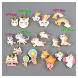 CheeseandU 100Pcs Slime Charms Cute Mixed Candy Sweet Pony Pattern Cloud Rainbow Resin Flatback Slime Beads Making Supplies for DIY Craft Making Ornament Scrapbooking Phone Case DIY - Retail: $9