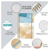 2025-2026 Pocket Planner/Calendar - 2025-2026 Weekly & Monthly Planner from July 2025 to June 2026, 12 Months Tabs, 3.75" x 6.75", Blue Ocean
