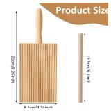 Gnocchi Boards and Ravioli Rolling Pin, Wood Gnocchi Pasta Making Tools Curved Gnocchi Board Paddle Roller for Homemade Pasta for Pasta Lovers Baking (Handle Broke) - Retail: $8