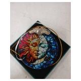 Sun and Moon Christmas Ornaments - Ideal Gifts for Astrology Enthusiasts, Unique Stained Glass Sun and Moon Ornaments for Christmas Tree, Ideal Gift for Celestial Lovers - Retail: $8