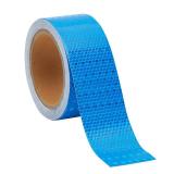 Stockroom Plus Reflective Tape - 2-in x 30-ft, Blue - Waterproof Outdoor Safety Adhesive - Trailer Reflective Tape for Bike & Stairs Marking - Retail: $8