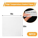 UCandy 10 Pack Ceramic Fiber Paper, 11" x 12" x 1/8" High Temperature Ceramic Fiber Rectangle Papers White Insulation Gasket Paper for Stove Furnace Fireplace - Retail: $19
