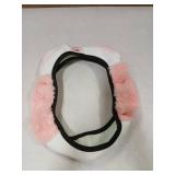 Bittwee Car Steering Wheel Cover, Fluffy Soft Plush for Winter Warm, Cute Steering Wheel Protector with Kitty Cat Ears, Universal 15 Inch, Elastic & Anti-Slip, Lovely Decor Car Accessories (Pink) - Re