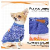 2 Pieces Dog Sweaters for Small Dogs Dog Clothes Female Winter Fleece Puppy Sweaters Warm Pet Outfit for Yorkie, Chihuahua, Bulldog, Dachshund, Pug - Retail: $17