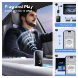 CZOCPOS Wireless Carplay Adapter for iPhone, Convert Wired Carplay to Wireless, 2 in 1 Plug and Play Android Auto and Carplay Adapter for iOS 10 Android 11 and Above, Cars with Built-in Carplay - Reta