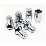 Set of 4 14x1.5 Veritek OEM Style Factory Replacement Chrome Lug Nut Wheel Locks w/ 2 Keys for Toyota Sequoia Landcruiser Tundra Lexus LX - Retail: $33