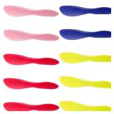 Perthlin 10 Pieces Plastic Butter Spreader Multi Purpose Butter Knife Spreader Versatile Knife Frosting Knives for Soft Cheese Cream Icing, 7 x 1.4 Inch(Red, Green, Blue, Pink) - Retail: $7