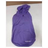 Kickred Basic Dog Hoodie Sweatshirts, Pet Clothes Hoodies Sweater with Hat and Leash Hole, Soft Cotton Outfit Coat for Large Medium Small Dogs, Purple (Large)