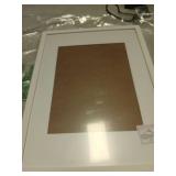 upsimples 12x16 Picture Frame, Display Pictures 8.5x11 with Mat or 12x16 Without Mat, Wall Hanging Photo Frame, White, 1 Pack - Retail: $10