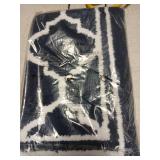 Buganda Indoor Door Mat, Dirt-Resistant and Absorbent Doormat, Anti-Slip, Low Profile Floor Mats for Inside Entryway, Front, and Back Door Entrance (32x20 Inches, Navy Blue) - Retail: $18