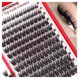TOOCHUNAG Eyelash Clusters Wispy Cluster Eyelash Extensions 144pcs Volume Lash Clusters 10-16mm Individual Lashes Natural Eyelashes Clusters WideSpan DIY Lash Extension at Home - Retail: $10