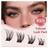 TOOCHUNAG Eyelash Clusters Wispy Cluster Eyelash Extensions 144pcs Volume Lash Clusters 10-16mm Individual Lashes Natural Eyelashes Clusters WideSpan DIY Lash Extension at Home - Retail: $10