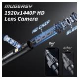 Endoscope Camera with Light, 1920P HD Bore Scope Borescope with 8 Lights, Waterproof 16.4FT Semi-Rigid Cord for Pipe Inspection, Industrial Endoscope for Phones(Dual Lens) - Retail: $20