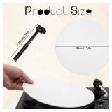 2 Pack White Felt Turntable Mat, 12 Inch White Felt Slipmat for Turntable, Anti Vibration Felts Slip Mat Vinyl for All Vinyl Record Players (1White,1Black) - Retail: $5