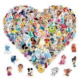 200pcs Kids Disney Princess Cute Cartoon Character Stickers - Movie Decorative Waterproof Stickers for Kids, Teens & Adults - Retail: $10