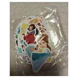 200pcs Kids Disney Princess Cute Cartoon Character Stickers - Movie Decorative Waterproof Stickers for Kids, Teens & Adults - Retail: $10