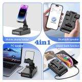 Birthday Gifts for Him,Cell Phone Stand with Wireless multifunctional Bluetooth Speaker and Anti-Slip Base HD Surround Sound Perfect for Home and Outdoors,Unique Valentines Day Gifts for Him - Retail: