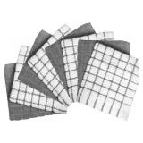 Bumble Dish Cloths (8 Pack) | 12" x 12" | 100% Cotton Kitchen Towels | 405 GSM | Soft, Highly Absorbent & Durable Dish Towels for Kitchen | Gray - Retail: $9