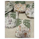 HappyFlute 9 Sets Newborn Baby Cloth Pocket Diapers Adjustable Reusable for Baby Boys and Girls(6-33 pounds,0-3 Years),One Wet Bag+4Diapers and 4Inserts (AD10) - Retail: $28