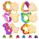 12 Pack Sandwich Cutter and Sealer Set Crustable Bread Decruster DIY Cookie Stamps Mold Vegetable Fruit Cutters Shapes for Kids Back to School Bento Box Accessories - Retail: $15