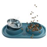 Wumpy Premium Dog Bowl and Slow Feeder Combo, Stainless Steel, Silicone Non-Slip Pad - Retail: $14