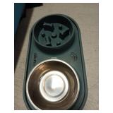 Wumpy Premium Dog Bowl and Slow Feeder Combo, Stainless Steel, Silicone Non-Slip Pad - Retail: $14