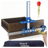 King&Charles Cabinet Hardware Jig, Cabinet Handle Jig with Automatic Center Punch, Avoid Jitter Caused by Direct Drilling. Use for Handles and Pulls on Drawers/Doors, Perfect Set. - Retail: $10