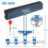 King&Charles Cabinet Hardware Jig, Cabinet Handle Jig with Automatic Center Punch, Avoid Jitter Caused by Direct Drilling. Use for Handles and Pulls on Drawers/Doors, Perfect Set. - Retail: $10